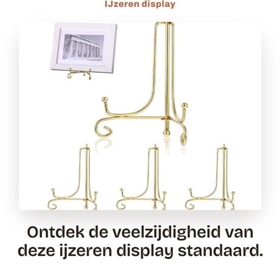 Sostegno per Borsa - Display in Acciaio - Sostegni per Tavolo - Borsa di Supporto - Ezel per Foto/Libri - Supporto Standard