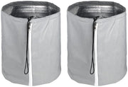 Protezione termica per piante 2 in 1 50 x 45CM, protezione per piante in inverno, protezione da gelo per vasi di fiori, contenitori per piante con cordino di tiraggio, chiusura a raccordo e disco di protezione in velluto Ø 45cm grigio
