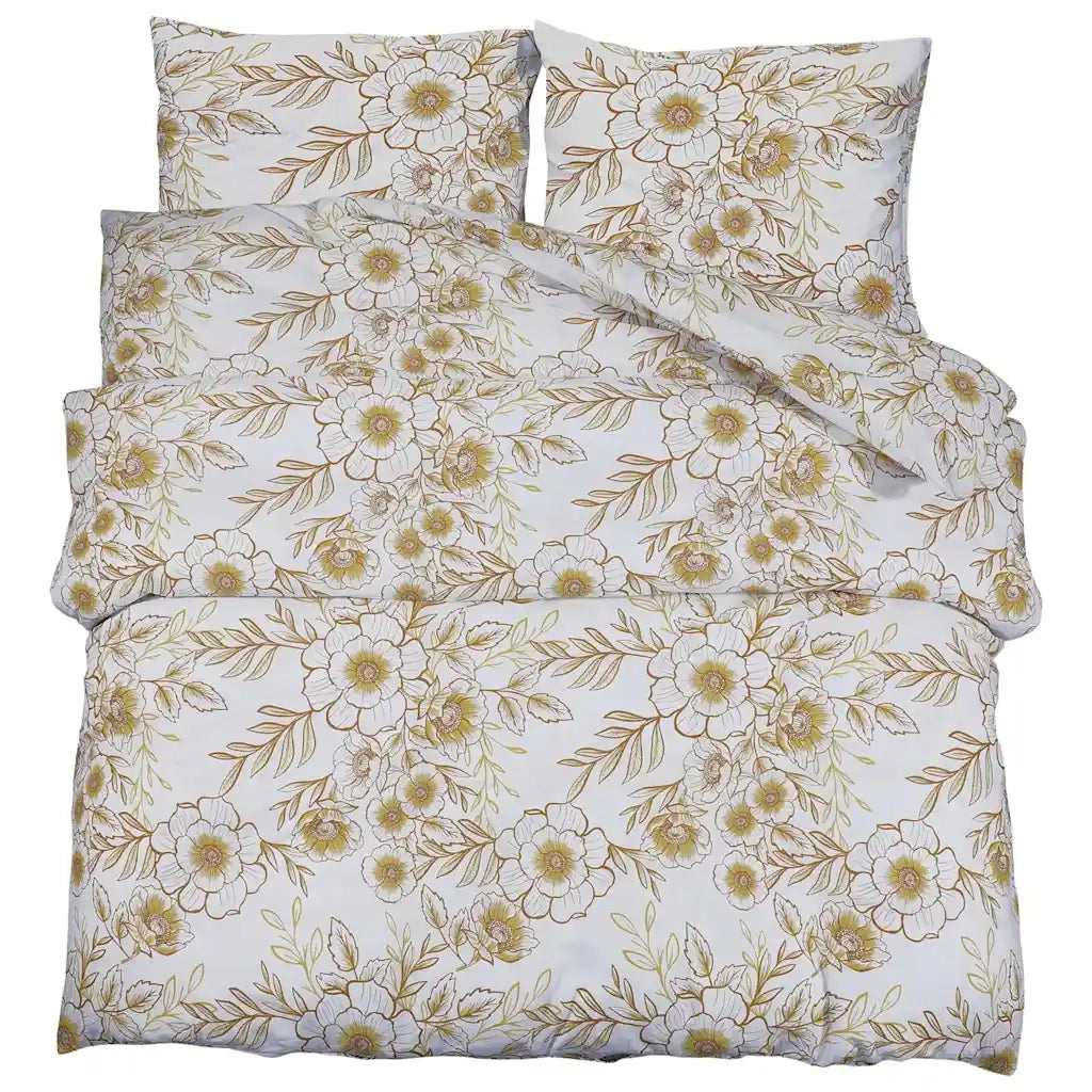 Set Copripiumino Bianco e Marrone 260x240 cm in Cotone CFW2329908