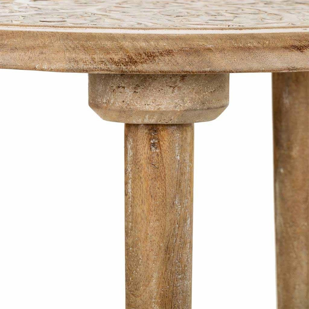 Tavolino in legno marrone fatto a mano 45x45x45h
