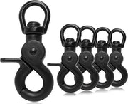 5 pezzi di gancio a vite a spirale con cardanico per gabbie per animali - nero .