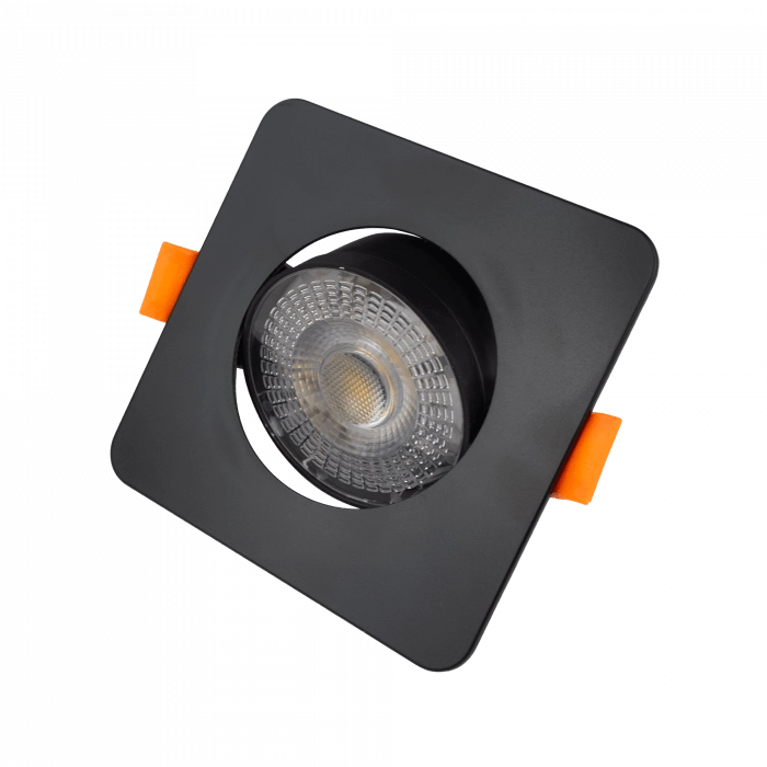 Faretto LED da incasso CCT nero quadrato Ecolight