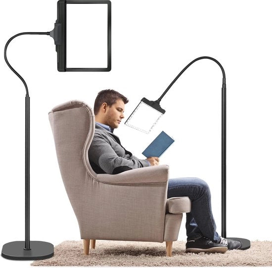Vergrootlamp 3 in 1 Oplaadbar con Luce e Supporto - 5x Verglassatura Standard con 43 LED - Verglassatura Flessibile a Sfera per Knutselen e Leggere Letture