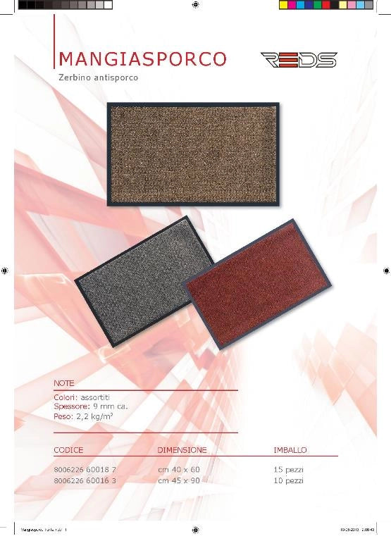 Tappeto Zerbino moquette fuoriporta mangiasporco 40 x 70 cm 4 Colori