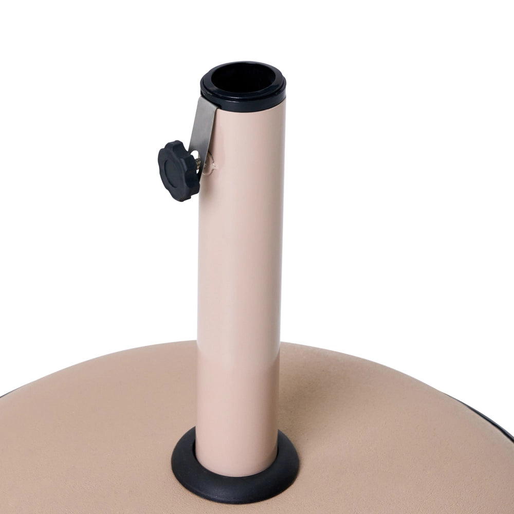 Base per ombrellone in cemento Beige 23 kg Portaombrelli da esterno rotondo