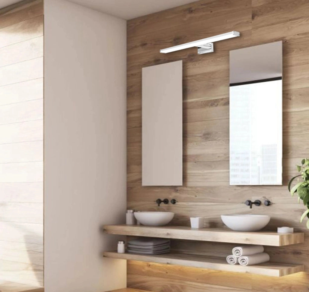 Lampada Da Muro Da Bagno Led Sopra Specchio 8w 40cm APP368-1W Cromo