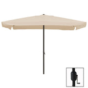 Trade Shop - Ombrellone Da Giardino Esterno Balcone Terrazzo Beige 3x2 Mt Con Manovella 223221 -