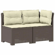Divano da Giardino a 2 Posti con Cuscini Aspetto Rattan PP 8011952