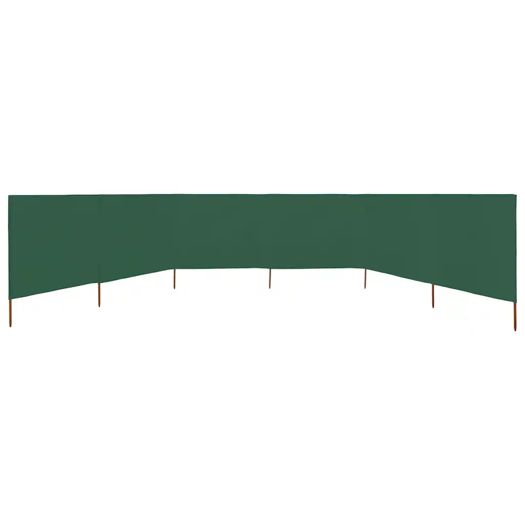 Paravento a 6 Pannelli in Tessuto-Divisorio 800x80cm Verde
