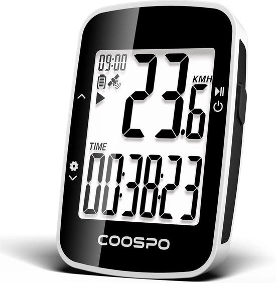 Computer di bicicletta GPS con connessione Bluetooth 5.0/ANT+ IP67 impermeabile, display LCD 2.3 pollici con illuminazione di sfondo automatica - computer di bicicletta