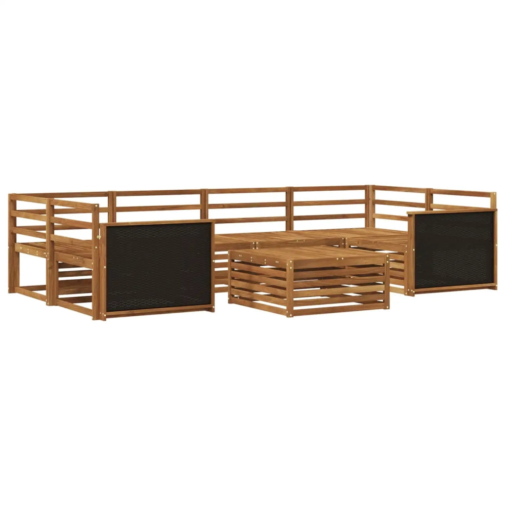 Set di divani da esterno 7 pcs Naturale