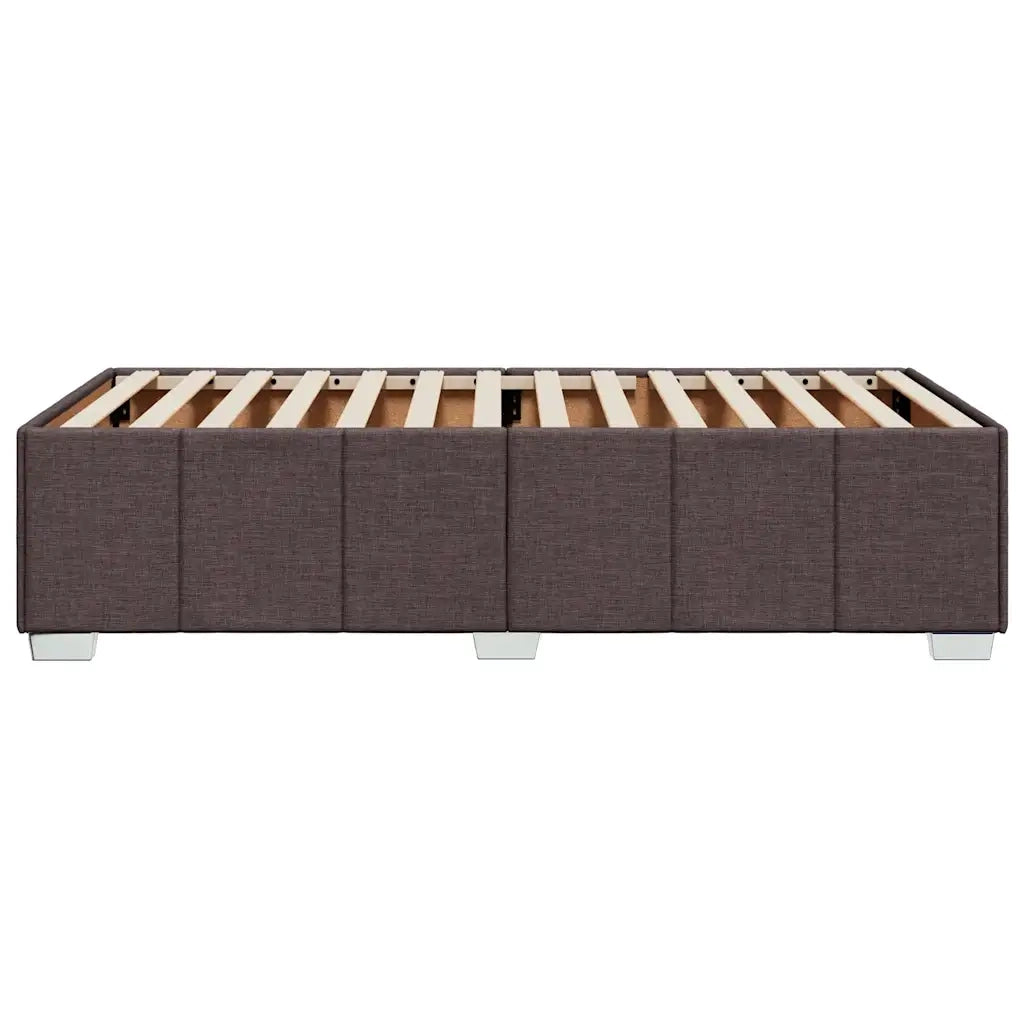 vidaXL Giroletto senza Materasso Marrone Scuro 100x200 cm Tessuto