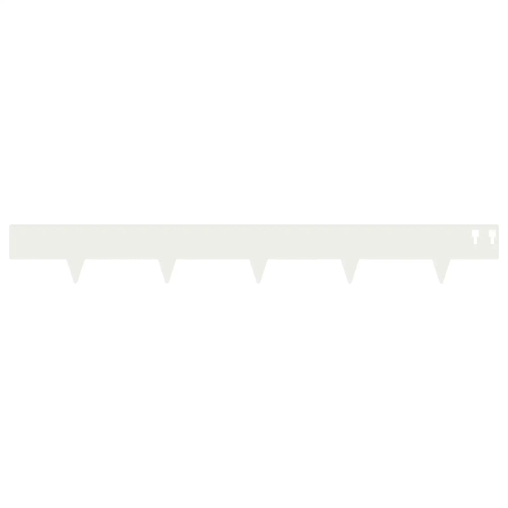 Bordura per Prato 20 pcs 100 x 12 cm Acciaio Bianco 8008523