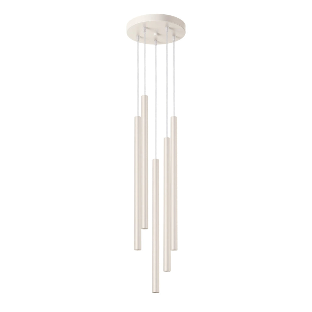 Lampada a sospensione moderna beige Ø25 5 luci VELINO