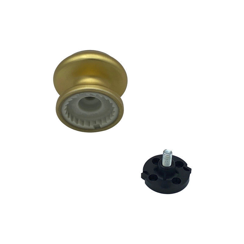 Pomolo fisso per porta SAGUATTI 178/70FB in alluminio oro satinato