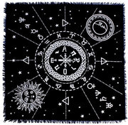 Tavolo Altare Coperta a Maglia a Mano - Coperta a Maglia in Cotone - Coperta Quadrata per Altare - Coperta per Tarocchi - Decorazione Spirituale - 91x91 cm