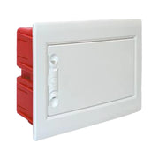 Centralino da incasso con portello cieco e telaio estraibile, 8 moduli, 240x195x80 mm,bianco, ideale per installazioni elettriche interne