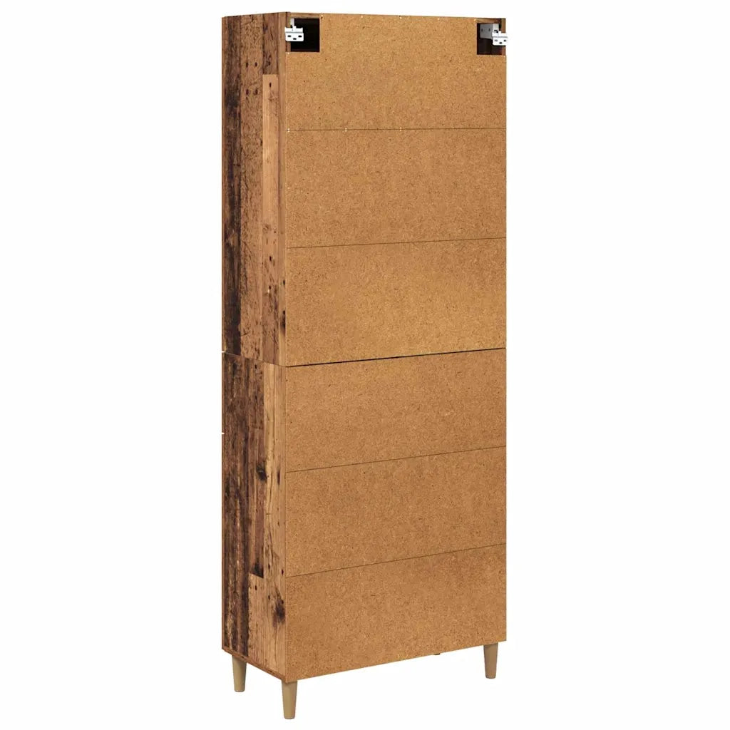 Credenza | Madia | Buffet da pranzo | Armadio da pranzo Legno vecchio 69,5 x 34 x 180 cm Legno multistrato