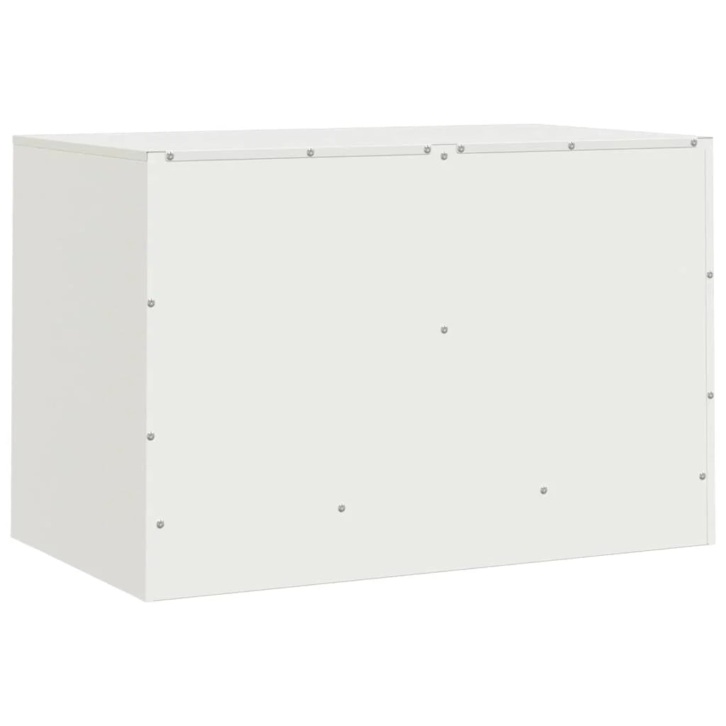 Mobile TV multimediale scaffale TV credenza mobile TV sala da pranzo soggiorno camera da letto 2 pezzi 67 x 39 x 44 cm acciaio bianco 02_0028539