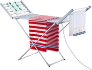 Pieghevole Stendardo Elettrico 220 W con 20 Stami di Alluminio (148 x 53 x 90 cm)