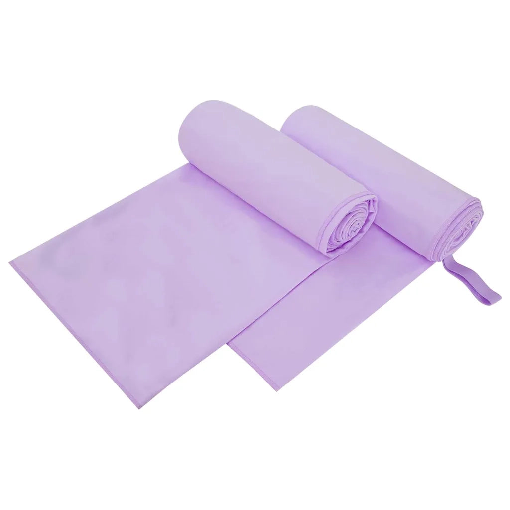 Asciugamani Sportivi 2 pz | Teli per bagno Viola 200 x 100 cm