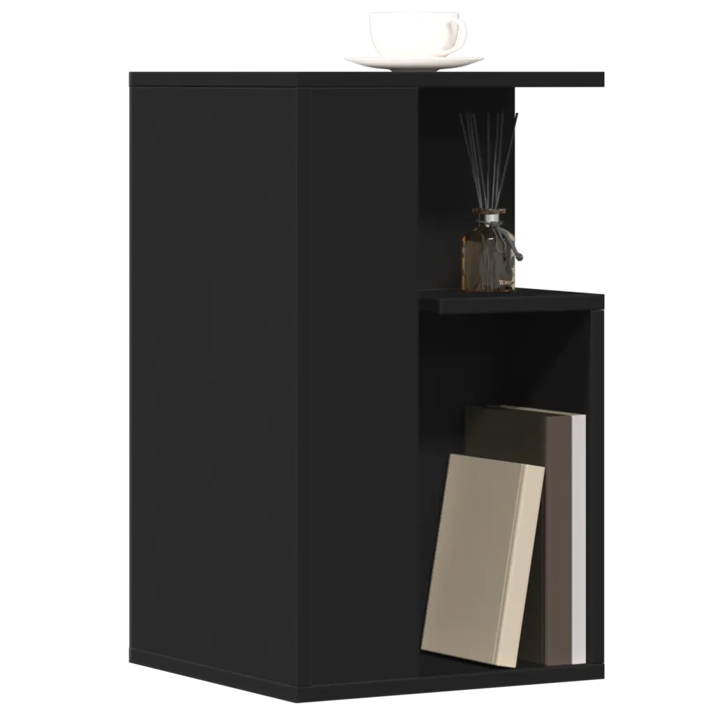 Tavolino Nero 35x35x60 cm in Legno Multistrato 840738