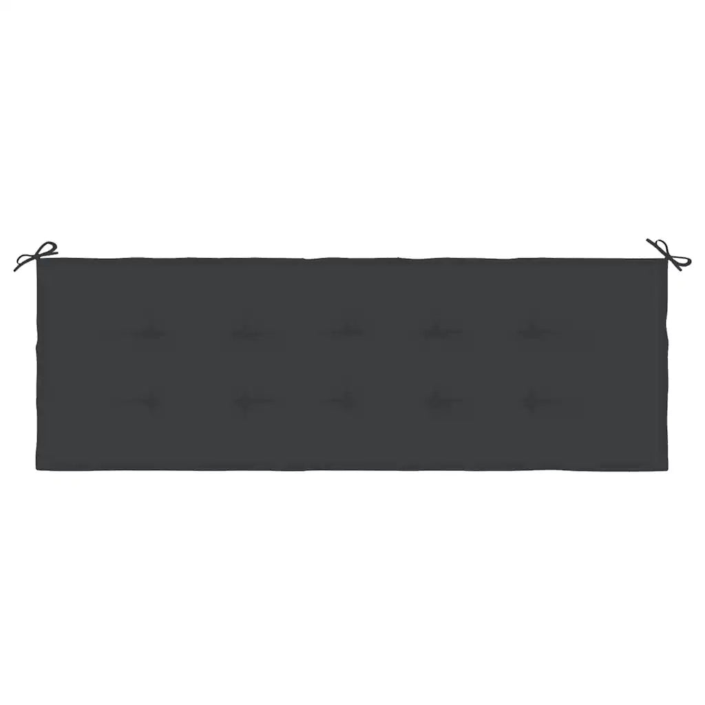 Cuscino per Panca Nero 150x50x4 cm in Tessuto Oxford