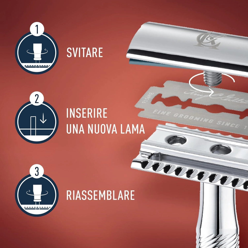 GILLETTE KING C. DA UOMO LAMETTE DI RICAMBIO PER RASOIO  CONFEZIONE DA 10 PZ