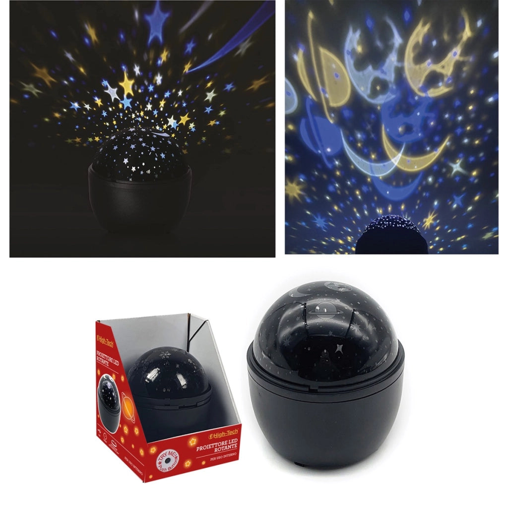 HIGH-TECH PROIETTORE A LED ROTANTE PER INTERNO CON DECORI NATALIZI OKX