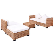 Set Divano 14 pz in Rattan Naturale 244626