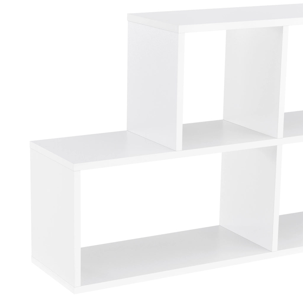 Mensola a Parete Bryne con 4 Vani Ripiani Portaoggetti 100 x 19,5 x 53 cm - Bianco Opaco [en.casa]