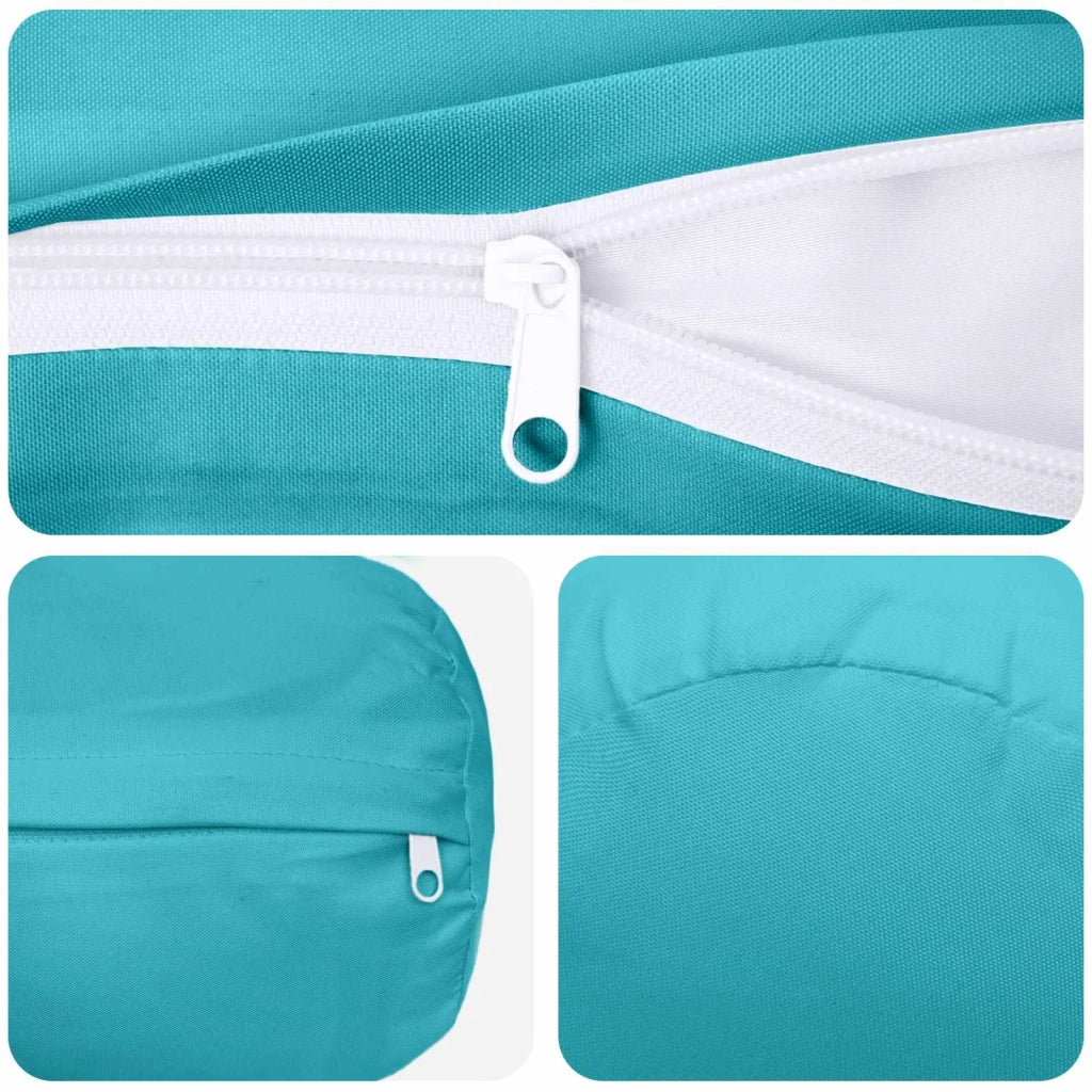 Federa 6 pcs HEERLEN Turchese Ø 15 x 40 cm Poliestere 923342
