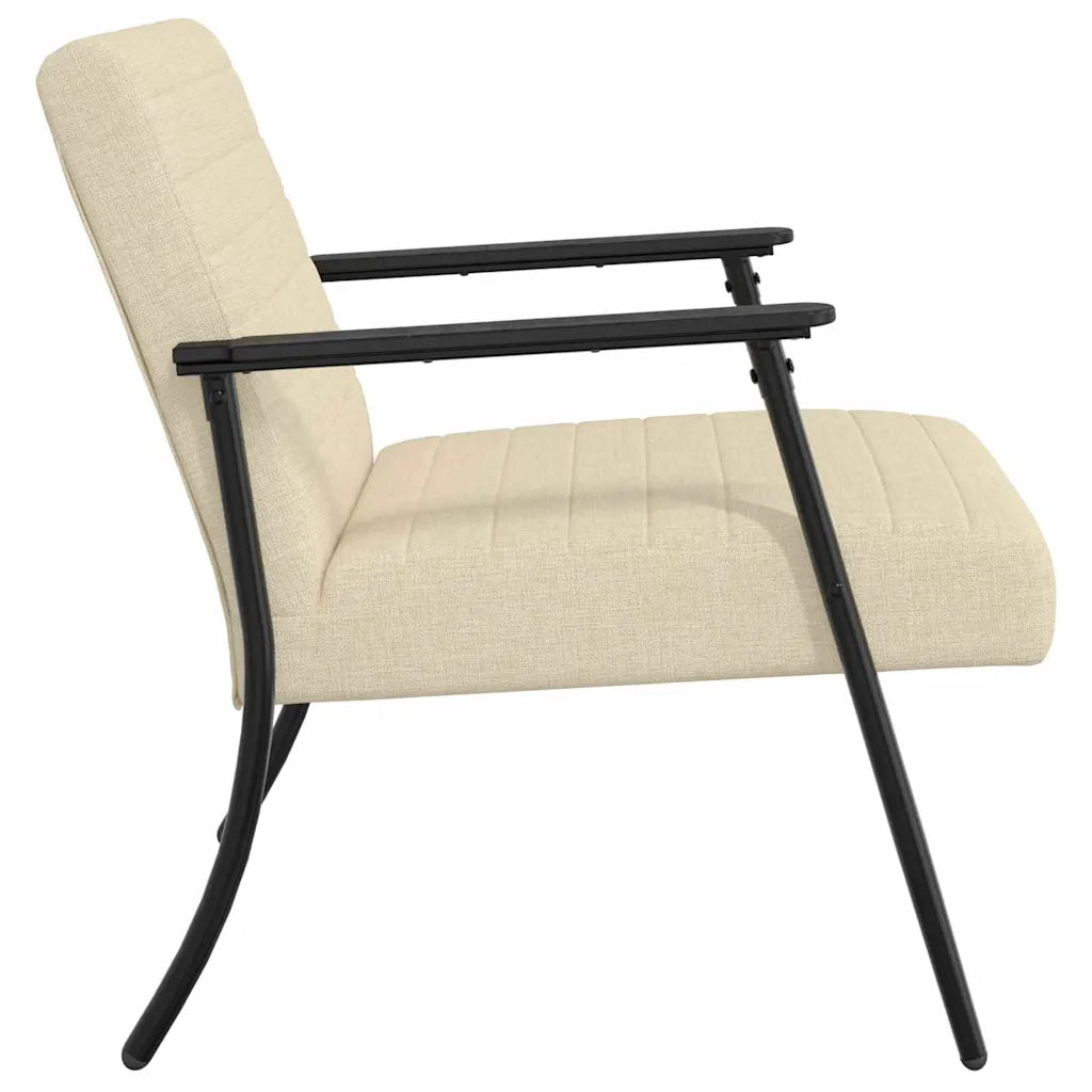 Poltrona | Sedia Relax Crema 59 x 75 x 78 cm Tessuto