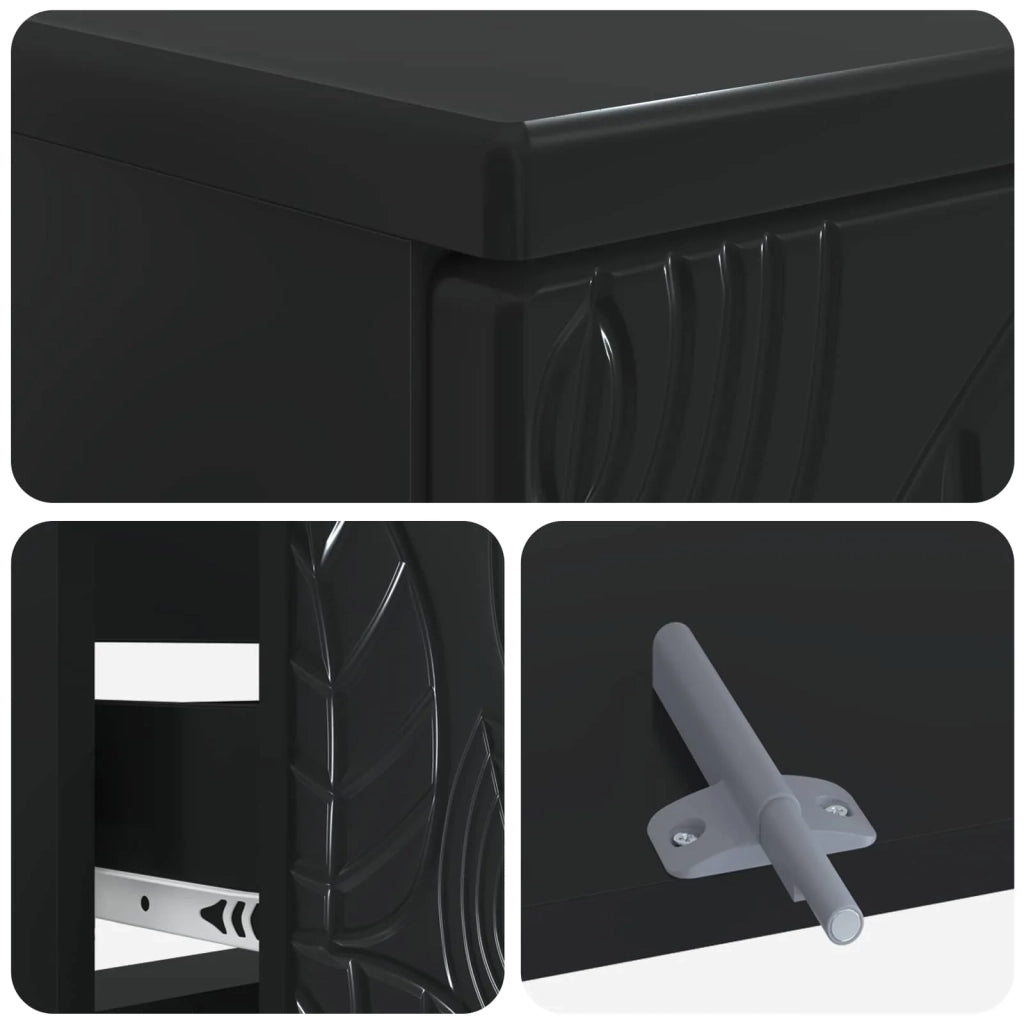 Armadio per Lavabo da Bagno DELFT Nero 82 x 41 x 59 cm 897016