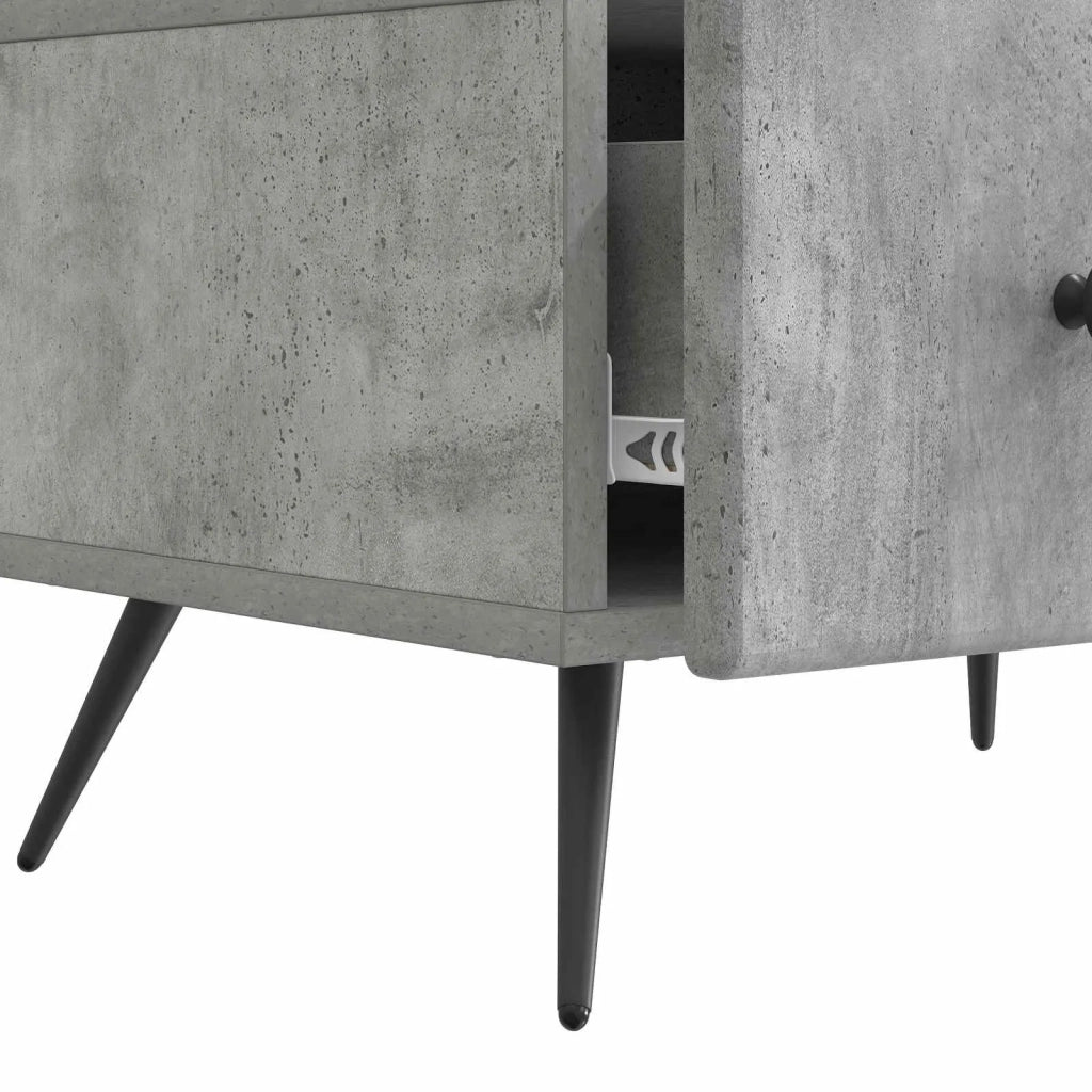 Mobile TV con cassetto Grigio Cemento 147 x 34,5 x 30 cm 895628
