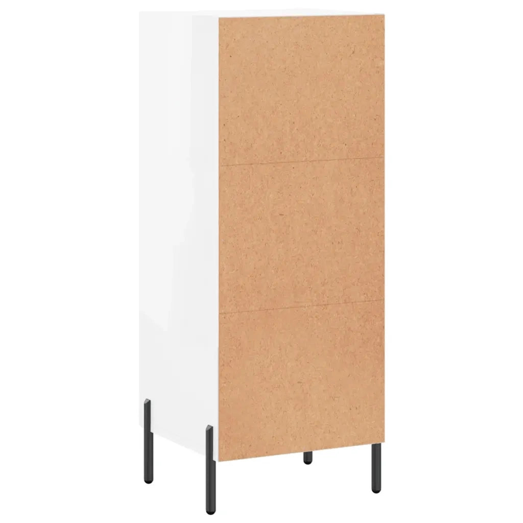Credenza-Buffet-Armadio da cucina Bianco Lucido 34,5x34x90 cm in Legno Multistrato 882921