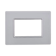 Placca In Vetro Serie Solar 3P Colore Bianco Compatibile Con Bticino Matix