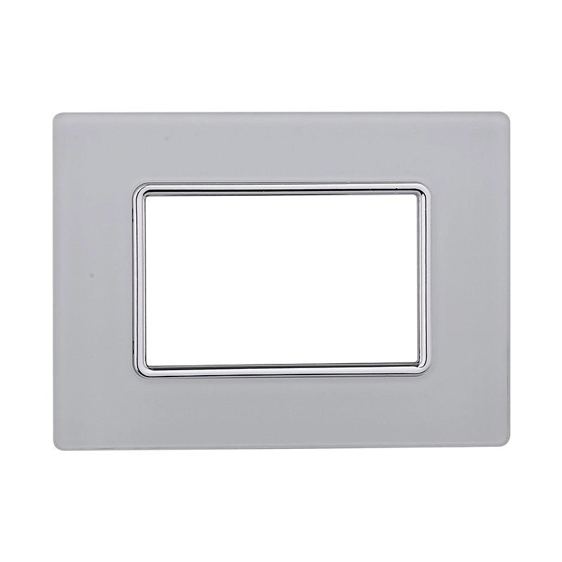 Placca In Vetro Serie Solar 3P Colore Bianco Compatibile Con Bticino Matix