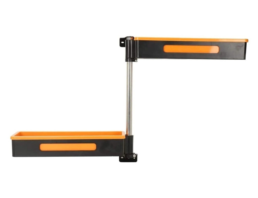 Scaffale organizer girevole a 180 con 2 mensole per cucina e bagno Salvaspazio