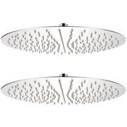 Soffione per Doccia a Pioggia 2 pz Acciaio Inossidabile Ã˜ 40 cm  cod mxl 48902