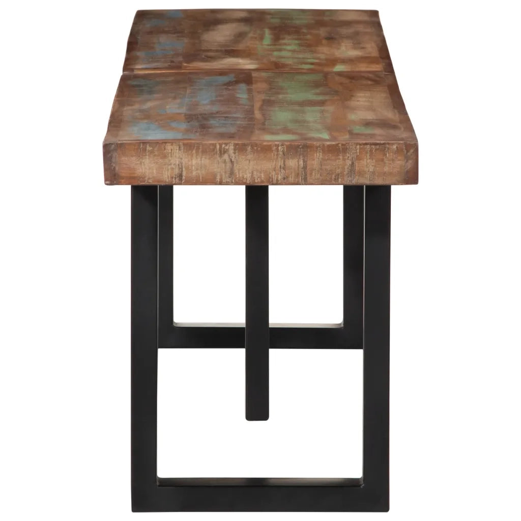 Panca 160 cm in Legno Massello di Recupero e Acciaio 4006412