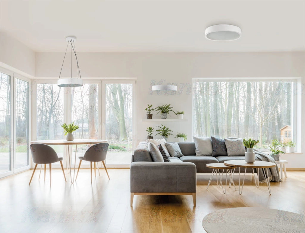 Sospensione Kanlux Jasmin legno bianco Ø37,5 2xE27