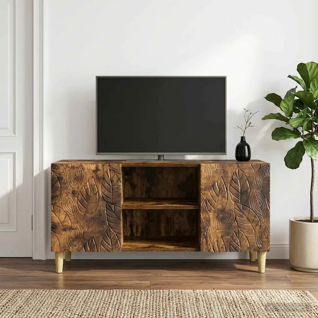Mobile TV 102 x 34,5 x 50 cm Rovere Fumo Legno ingegnerizzato 895160