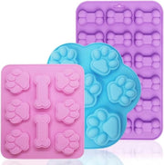 Forme di Caramello in Silicone per Cani - Set da 3 - Muffin e Jelly Mold in Cera per Cucina per Trattamenti per Cani