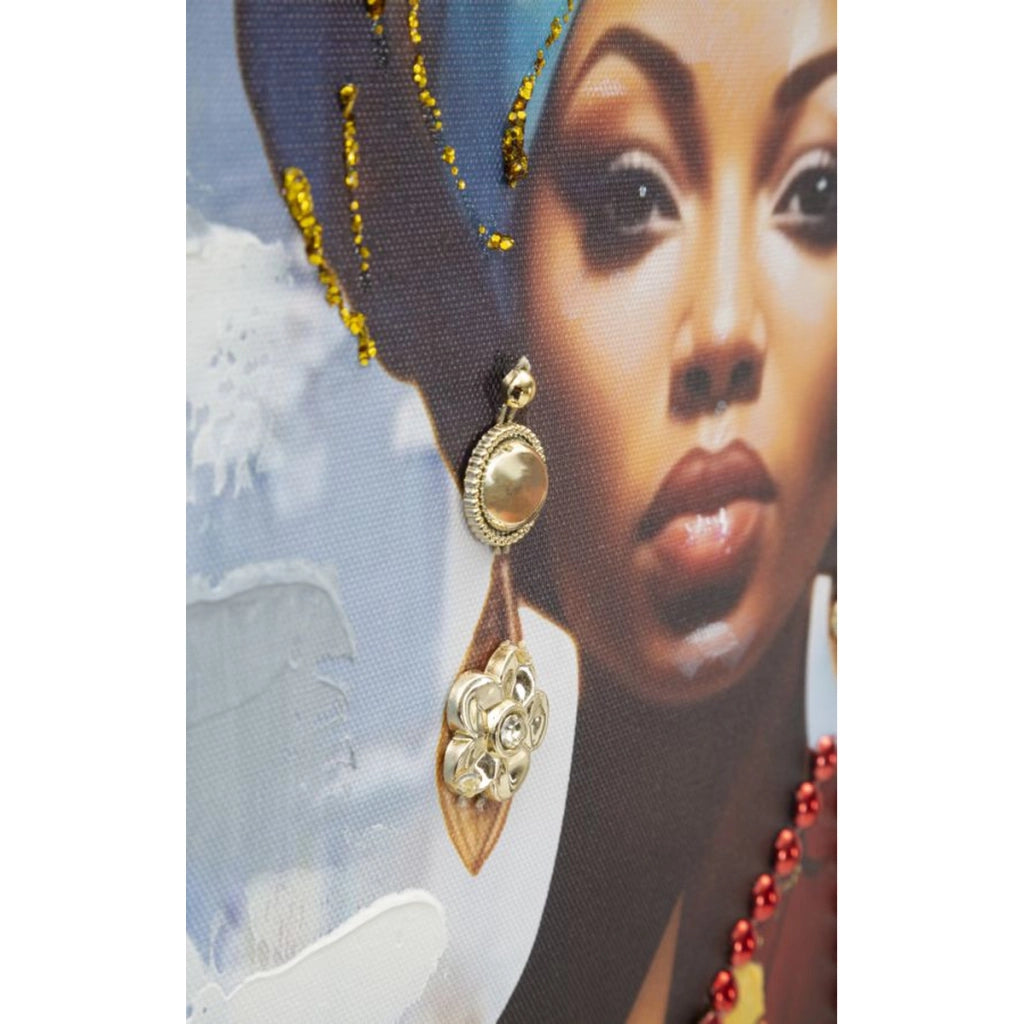 Stampa su Tela Africa 19, Multicolore, Legno, 52x4,5x152 cm
