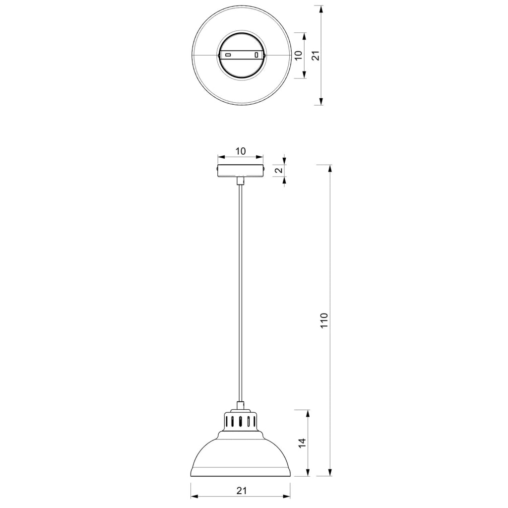 Lampada sospesa Sven kaszmir 1xE27 acciaio Luminex