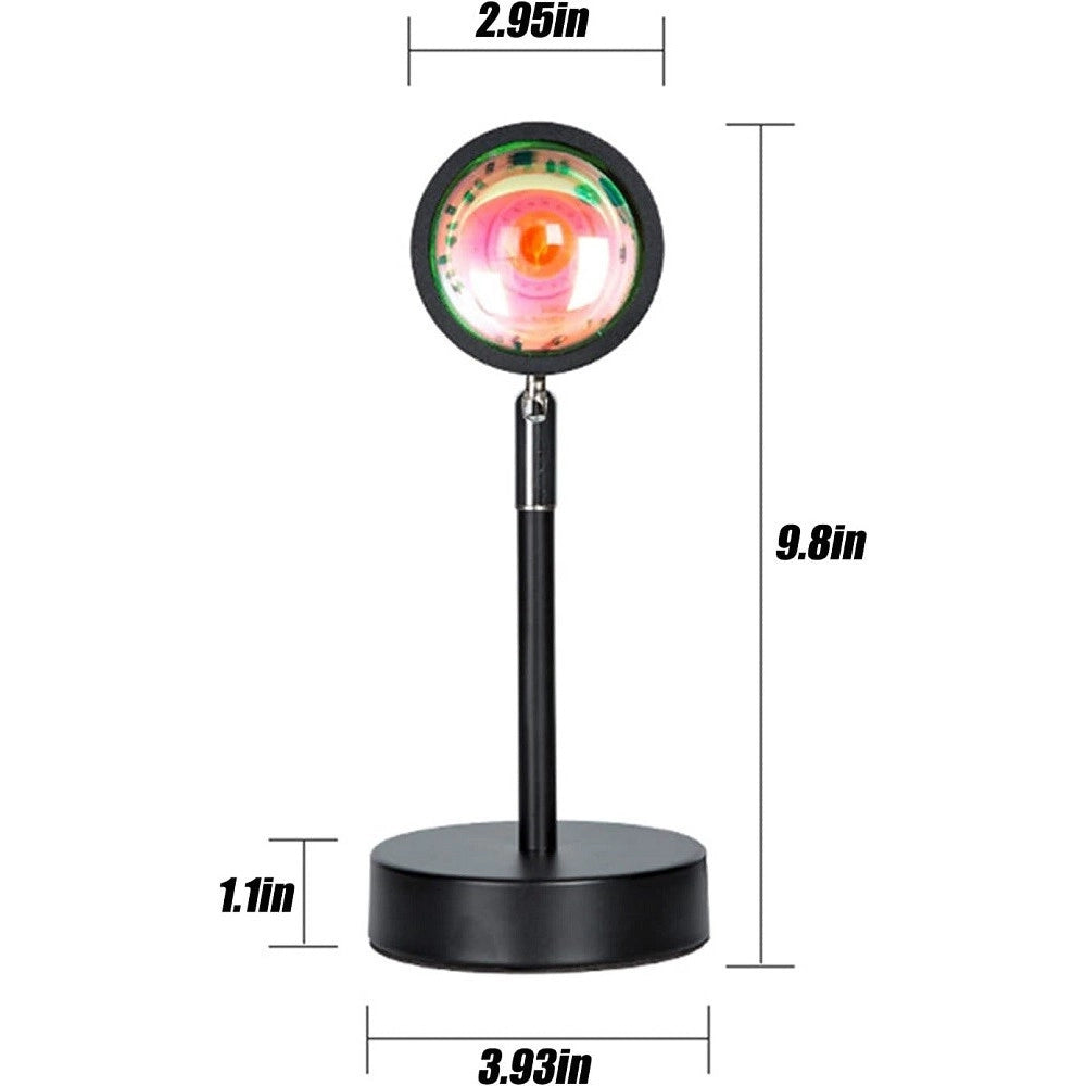 Trade Shop - Lampada Da Proiezione Colorata Gbr Proiettore Luce Notturna Led Usb 8 Modalità -
