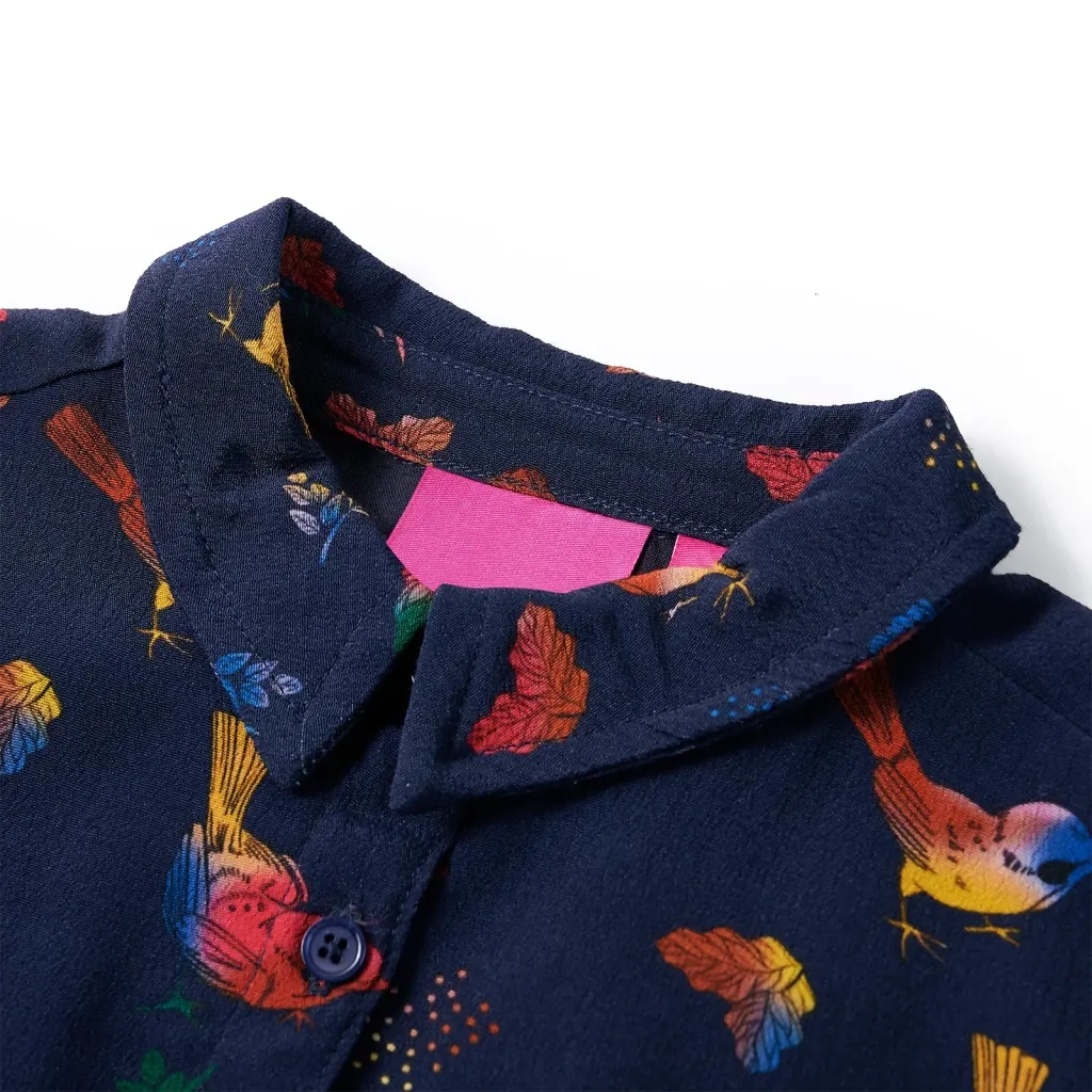 Abito da Bambina a Maniche Lunghe Blu Marino 116 CFW8079098