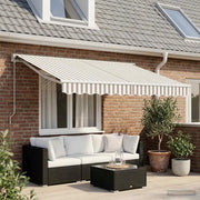 Tenda retrattile manuale Grigio chiaro e bianco 3 x 2,5 m 3425898