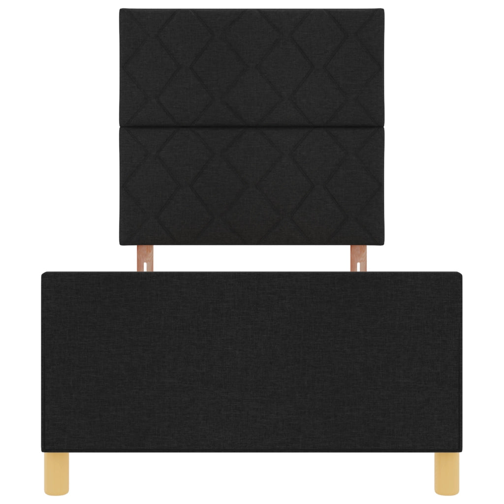 Struttura del letto nera 100x200 cm in tessuto
